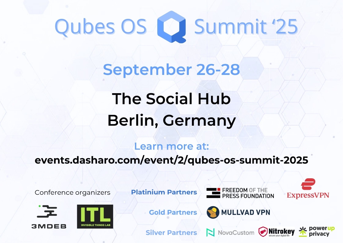 Qubes OS **Summit 2025**