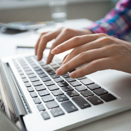 man using laptop